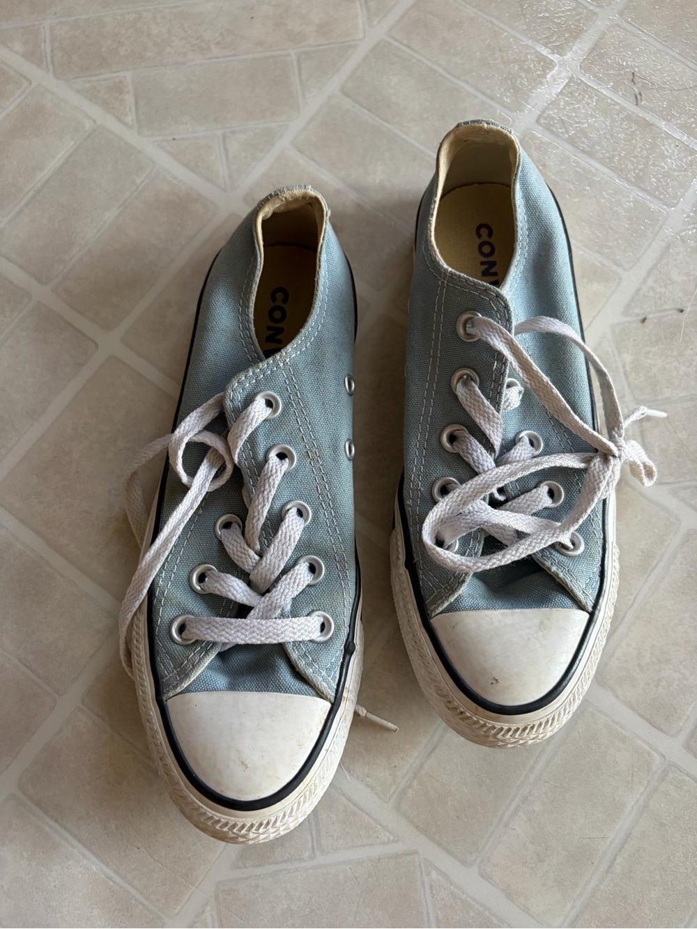 Converse Kids Low Top Canvas Sneakers - Light Blue